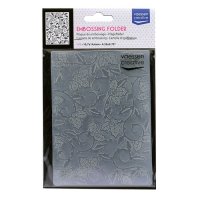 Holly vines embossing folder - Embossingfolder med järneksblad från Vaessen Creative 14,6x10,8 cm