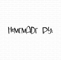 Homemade by - Engelskt textstämpel hemlagat av från Gummiapan 3,7*1,2 cm