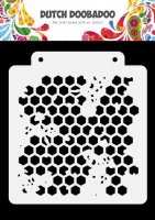Honeycomb stencil - Schablon med bivaxmönster från Dutch Doobadoo A5