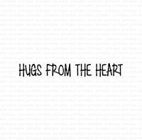 Hugs from the heart rubber stamp from Gummiapan 3*0,4 cm
