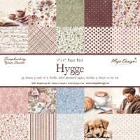 HYGGE coffee break paper pack 6x6 - Mönsterpapper med sommar- och fikatema från Maja Design 15x15 cm