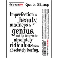 FÖRBESTÄLLNING - Imperfection rubber stamp - Textstämpel från Darkroom Door 8,4*5,9 cm