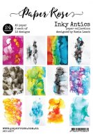 Inky antics paper stack - 24 patterned alco ink papers from Paper Rose 