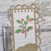 JÄRNEKSKVIST holly sprig die from Gummiapan ca 41x46 mm