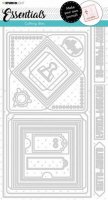 Journal Cutting Die Essentials nr.163 - Stansmallar till minialbum från Studio Light 28,8x15,3 cm