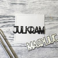 JULKRAMstansmall rak font från Gummiapan ca 47 x 11,5 mm