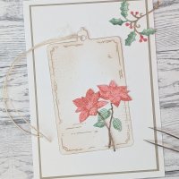 POINSETTIA flower die set JULSTÄRNOR from Gummiapan ca 28,5×54,5 , 31×55,5 mm
