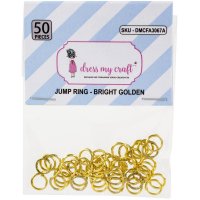 Jump rings Bright golden - 50 st metallringar att hänga saker i från Dress my craft