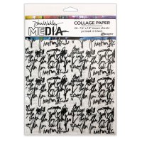 Just words collage paper - Tunna pappersark från Dina Wakley / Ranger ink 15x23 cm