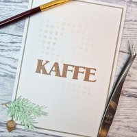 Swedish Coffee KAFFE word die from Gummiapan 66 x 15mm