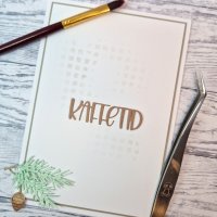 Swedish coffee time Kaffetid die with a fun font from Gummiapan 52 x 15,5mm