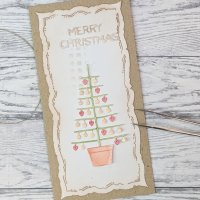 DRESSED CHRISTMAS TREE die KLÄDD JULGRAN from Gummiapan ca 41,5 x 76 mm