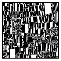 Klimt Square Pattern stencil - Schablon från Stamperia 18x18 cm