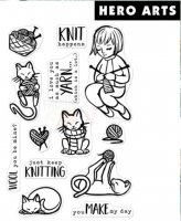 Knitting stamp set - Stämpelset om stickning från Hero Arts