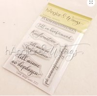 Konfirmation Confirmation clear stamp set - Stämpelset med svenska texter från Hänglar & Wings A7