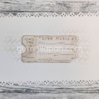 Live music ticket KONSERTBILJETT from Gummiapan ca 71 x 36 mm