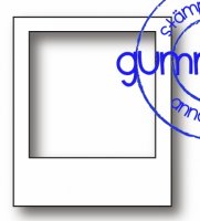 Large polaroid die - Fotoramstansmall från Gummiapan 5*6 cm