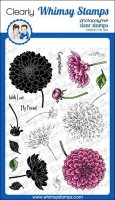 Layered Dahlia Clear Stamp set from Whimsy Stamps 12,5x17,7 cm