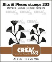 Leaves 14 bits and pieces clear stamp set - Stämpelset med löv från CreaLies 2,1x3 cm