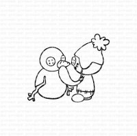 LENNART makes a snowman rubber stamp from Gummiapan 6,4x5,3 cm