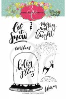 Let it snow Christmas clear stamp set from Colorado Craft Company 10x15 cm