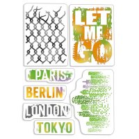 Let me go travel clear stamp set from Ciao Bella 10x15 cm