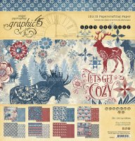 Let's Get Cozy Christmas 12x12 Inch Collection Pack - Mönsterpapper med jul- och vintertema från Graphic45 30x30 cm