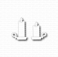 Candle on plate die set from Gummiapan ca 6x18 mm, 6x13,5 mm, 13,5x6,5 mm