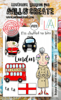 #1011 LONDON ENGLAND clear stamp set - Stämpelset från AALL & Create