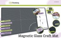 Magnetic Glass Craft Mat (60,3 x 36,2cm) Tempered glass grid 40x32cm - Glasskärmatta med magneter från CraftEmotions