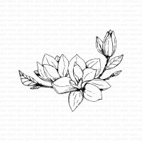 MAGNOLIAblomstämpel från Gummiapan ca 84x61 mm