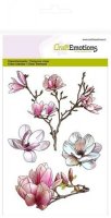 Magnolia clear stamp set - Stämpelset med magnoliablommor från Craft Emotions A6