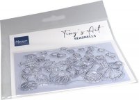 SEASHELLS TINY'S ART clear stamp - Stämpel med snäckor från Marianne Design 13x8,5 cm