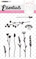 Meadow flower clear stamp set - Stämpelset med ängsblommor från Studio Light A7