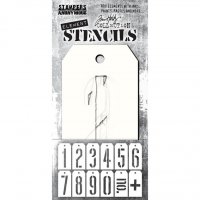 Mechanical number stencil set - Sifferschabloner från Tim Holtz Ranger ink