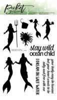 PRE-ORDER - Merpeople of the Sea 4x6 Inch Clear Stamp set from Picket fence studios 10x15 cm
