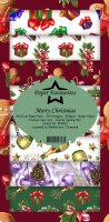 MERRY CHRISTMAS slimline paper pack - Julpapper från Paper Favourites 10x21 cm