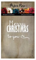 FÖRBESTÄLLNING - Merry Christmas to you small die set - Stansmallar med jultema från Paper Rose 4x7,6 cm