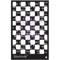 Mind games stencil 6*9 - Schablon med schackrutemönster från Finnabair / Prima Marketing 15*22 cm