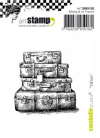 SUITCASES Mini Valises rubber stamp - Stämpel med resväskor från Carabelle Studio A7