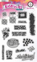 Mixed media play pattern rubber stamp set - Stämpelset med texturstämplar från Art by Marlene Studio Light A5
