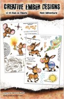 NEW ADVENTURE DONKEY MOUSE RUB-ONS from Leonie Pujol A5