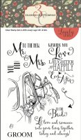 Mr & Mrs lovely legs stamp set 4*6 - Stämpelset med bröllopstema från Colorado Craft Company 10*15