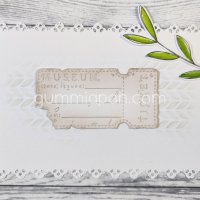 MUSEIBILJETT MUSEUM stansmall från Gummiapan ca 73,5 x 37 mm