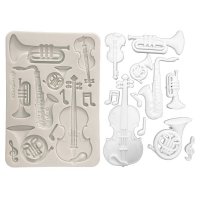 MUSICAL INSTRUMENTS SYMPHONYT SILICONE MOULD from Stamperia 