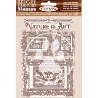 Nature is Art Frames rubber stamp set - Stämpelset med ramar från Stamperia 14x18 cm