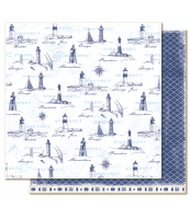 NAVIGATE life by the sea 12X12 - Mönsterpapper med havstema från Maja Design 30x30 cm