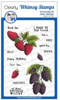 berry sweet clear stamp set whimsy stamps stämpelset med bär