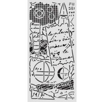 NOTES A NEW BEGINNING stencil from Stamperia 12x25 cm