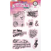 NOTES Essentials Clear Stamps - Stämpelset med musik och noter från Art by Marlene Studio Light A5